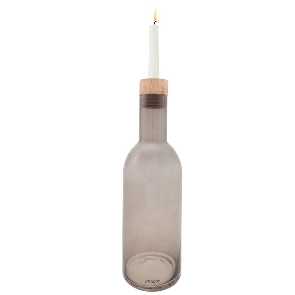 Bottle Vas/Ljushållare 368 mm, Grå