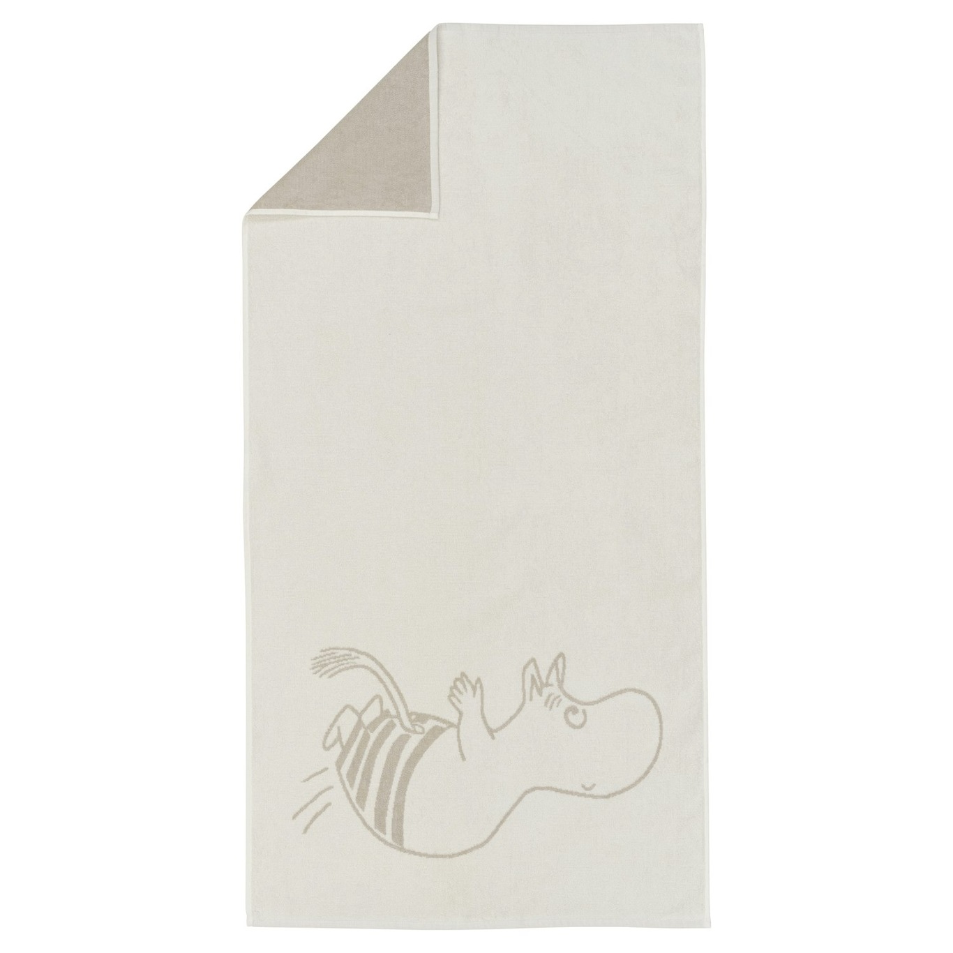 Moomin Badhandduk 70x140 cm, Mumintroll Vit