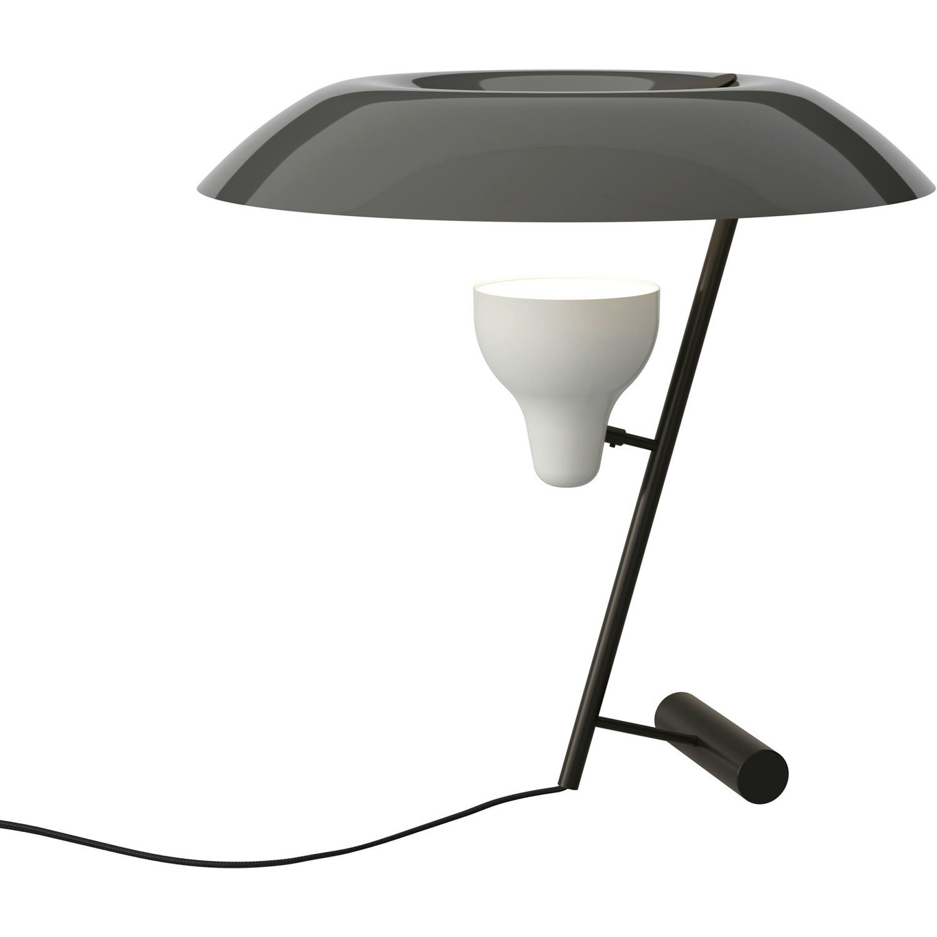 Model 548 Bordslampa, Mörkt bränd Mässing / Grå