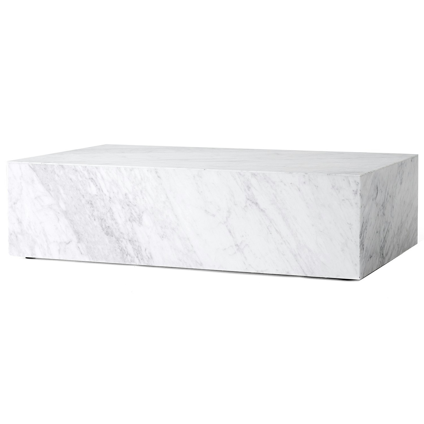 Plinth Low Soffbord 100x60 cm, Carrara Marmor