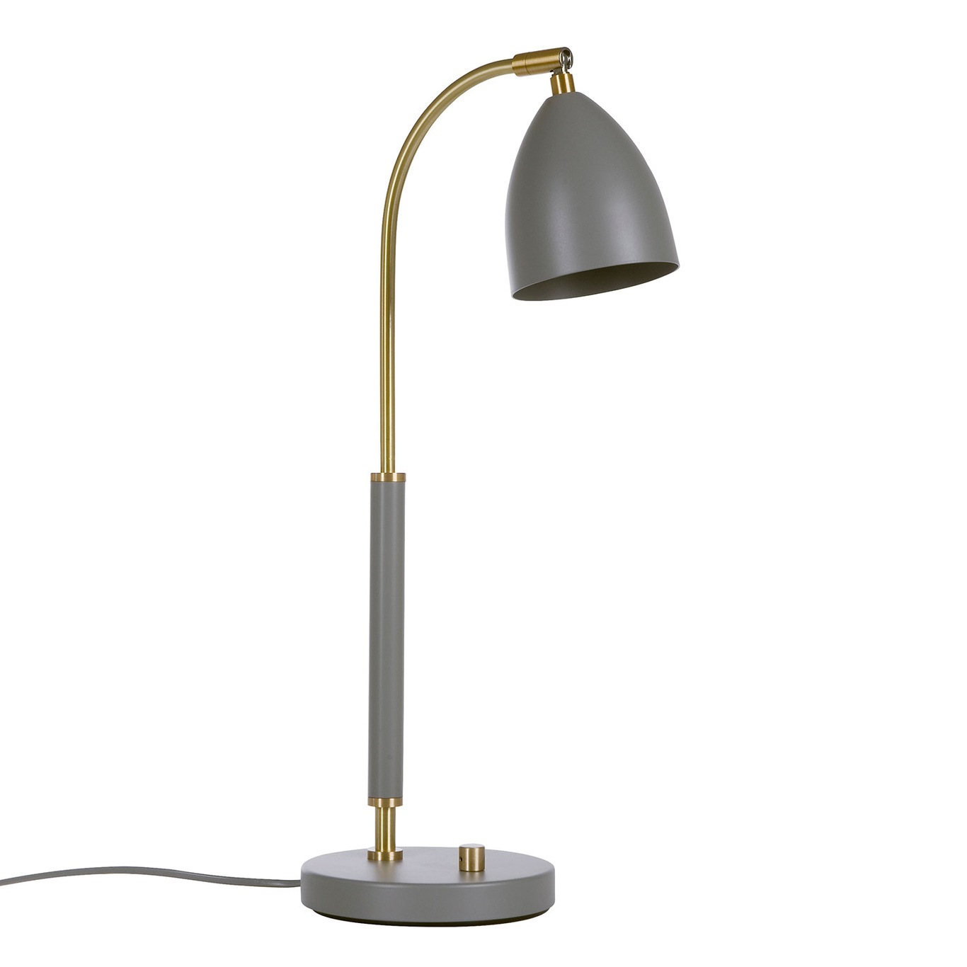 Deluxe Bordslampa LED, Varmgrå/ Mässing