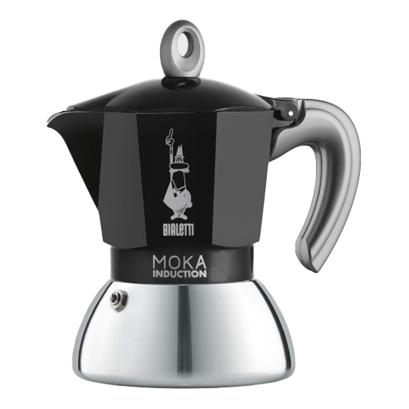 Moka Induction Kaffebryggare Svart, 2 Koppar