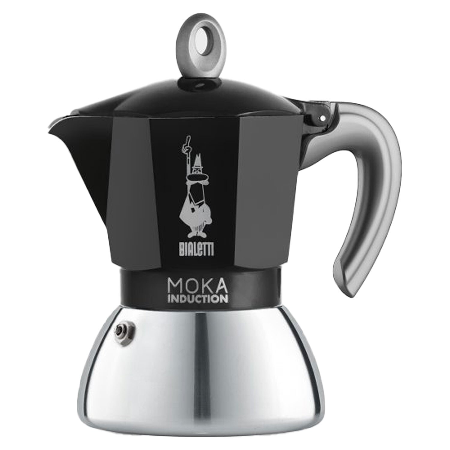 Bialetti Moka Induction Kaffebryggare 4 Koppar - Kaffebryggare & Tekokare Aluminium Svart