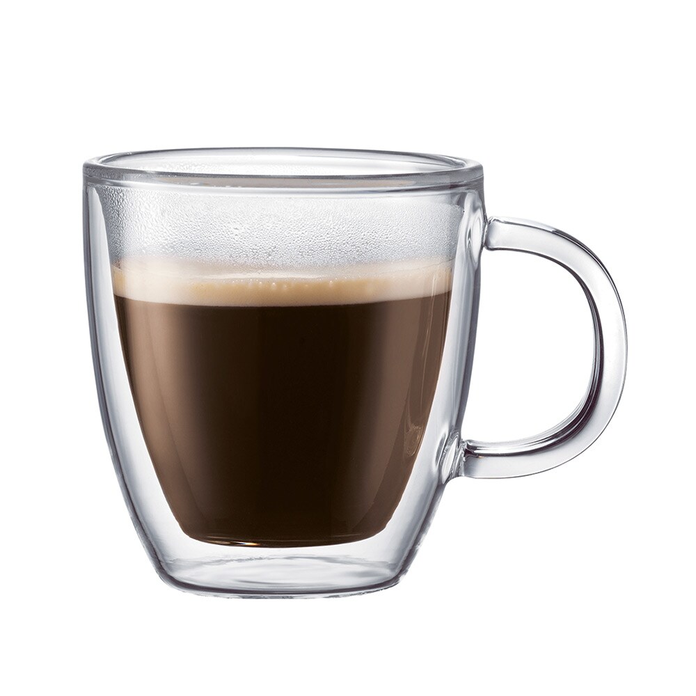 Bodum Bistro Dubbelväggad Espressomugg 30 Cl 2-pack - Kaffekoppar Glas Klar