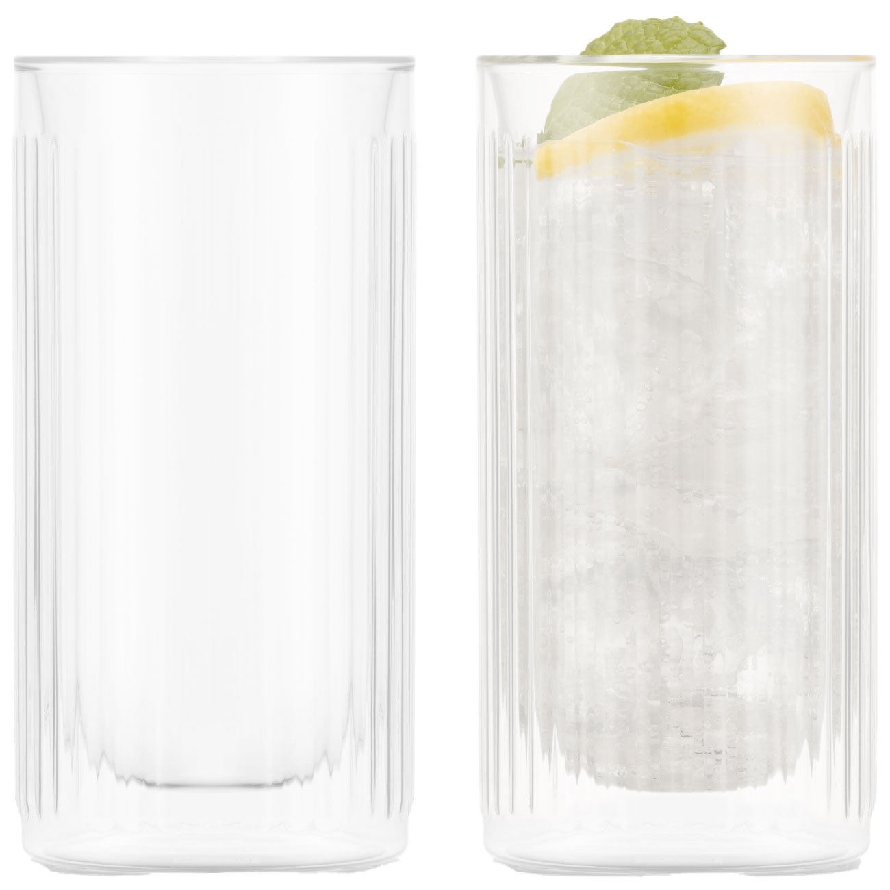 Bodum Douro Gin & Tonic Dubbelväggade Glas 2-pack 30 Cl - Martiniglas & Cocktailglas Borosilikatglas Klar