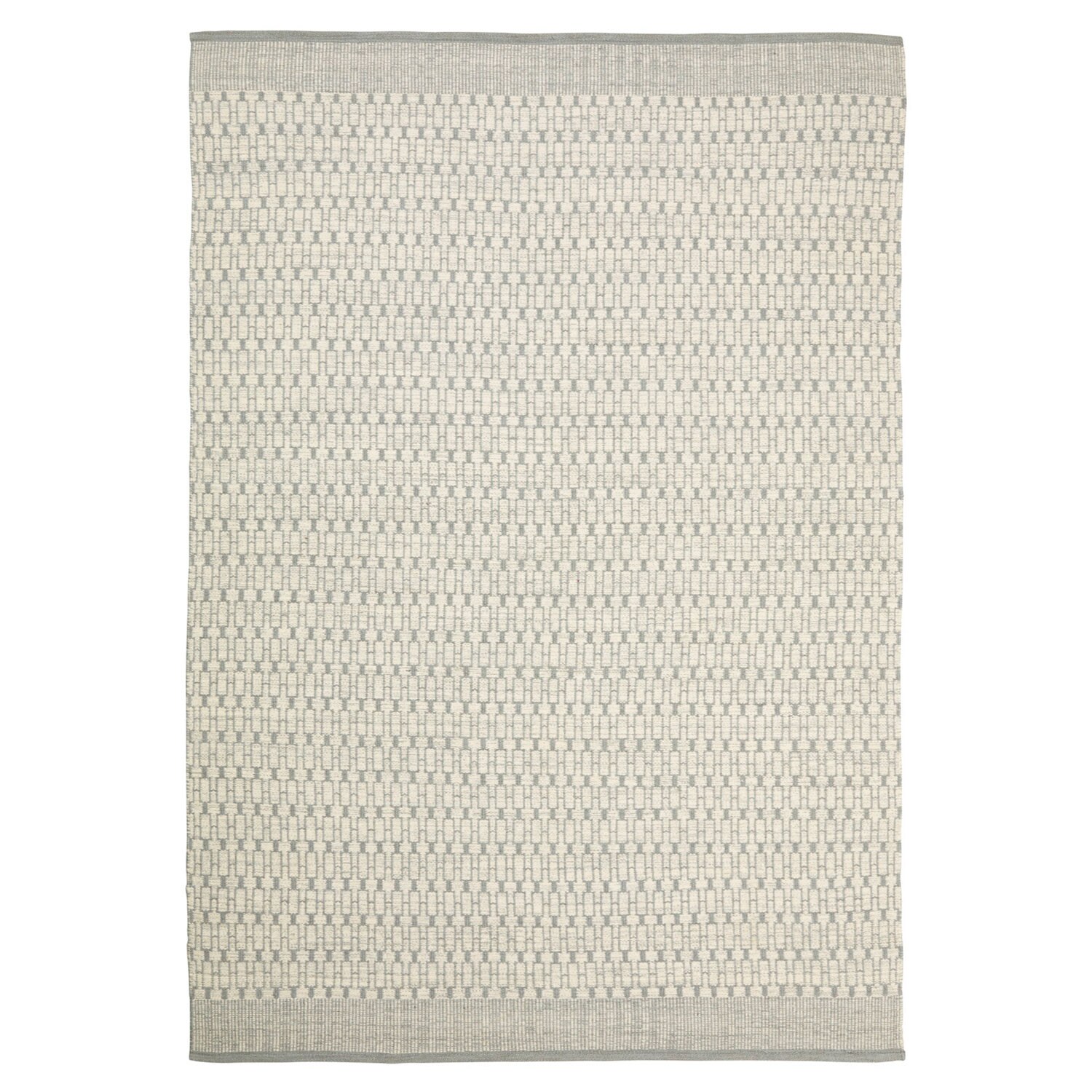 Chhatwal & Jonsson Dhurry Wool Mahi Matta 170x240 Cm Off White/light Grey - Slätvävda mattor Ull Off-White