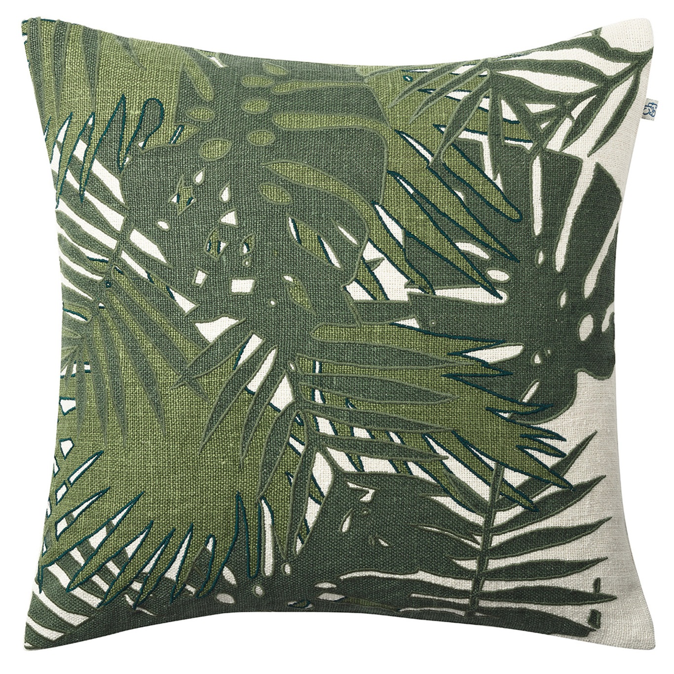 Palm Kuddfodral 50x50 cm, Green/Cactus Green