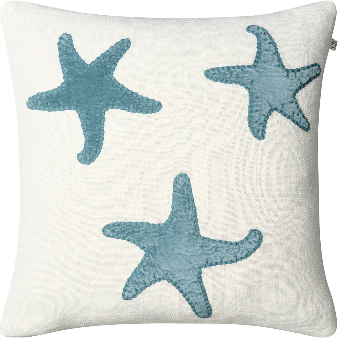 Star Fish Kuddfodral 50x50 cm, Off-white / Heaven Blue