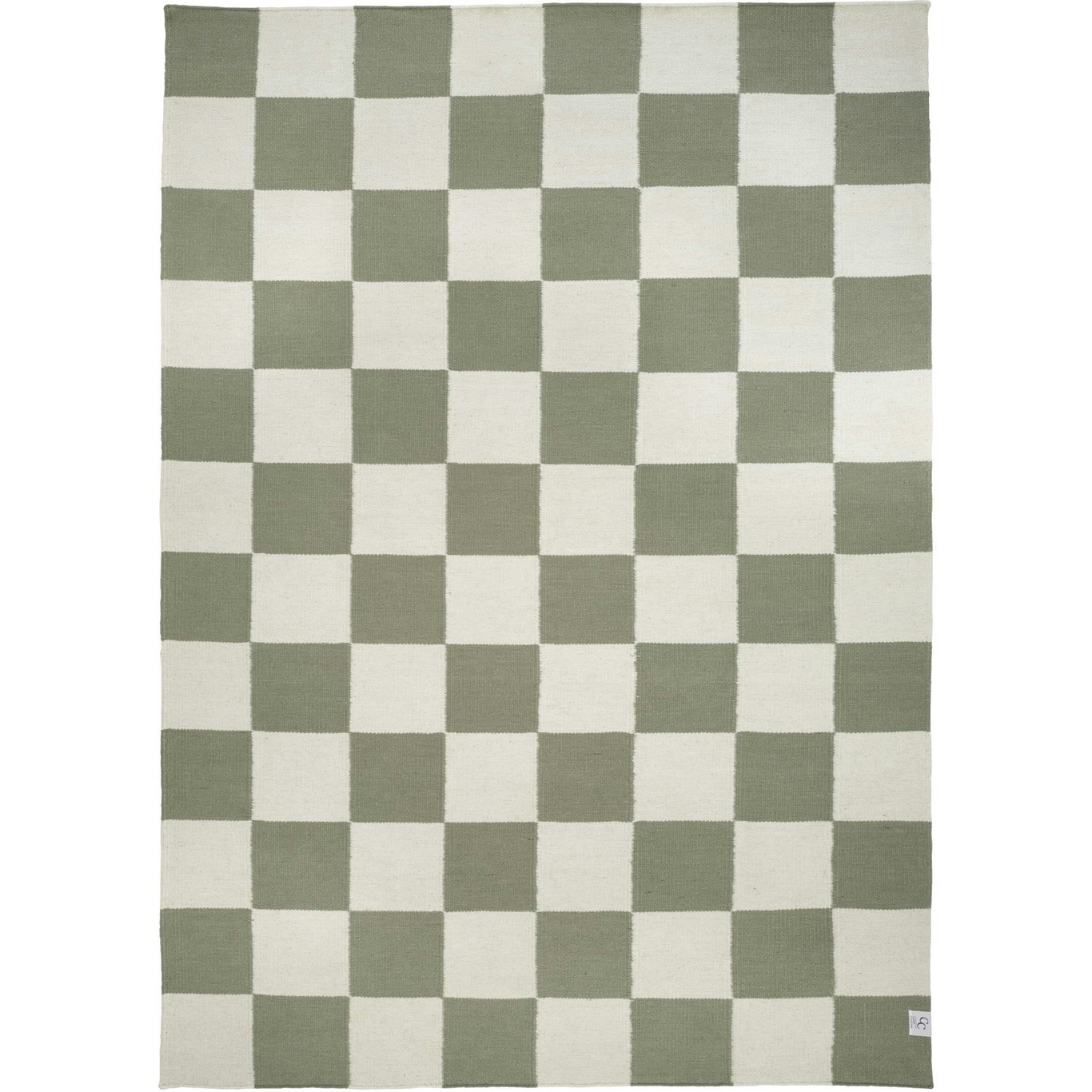Square Matta 250x350 cm, Vit/Grön