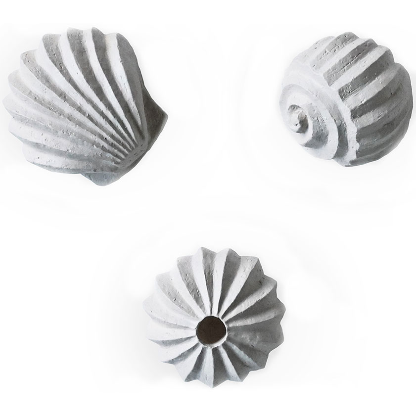 The Genesis Shell Skulpturer 3-pack, Kalksten