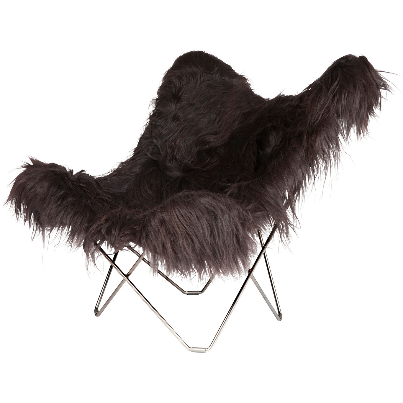 Iceland Mariposa Butterfly Chair, Wild Black/Chrome