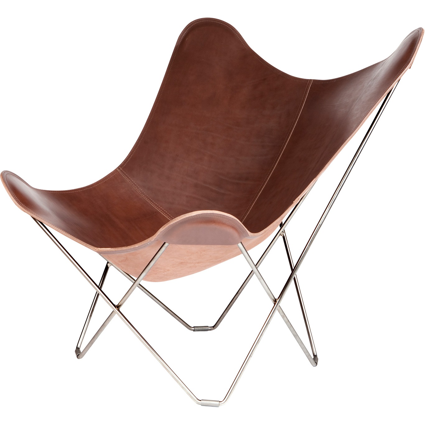 Pampa Mariposa Butterfly Chair, Chocolate/Chrome