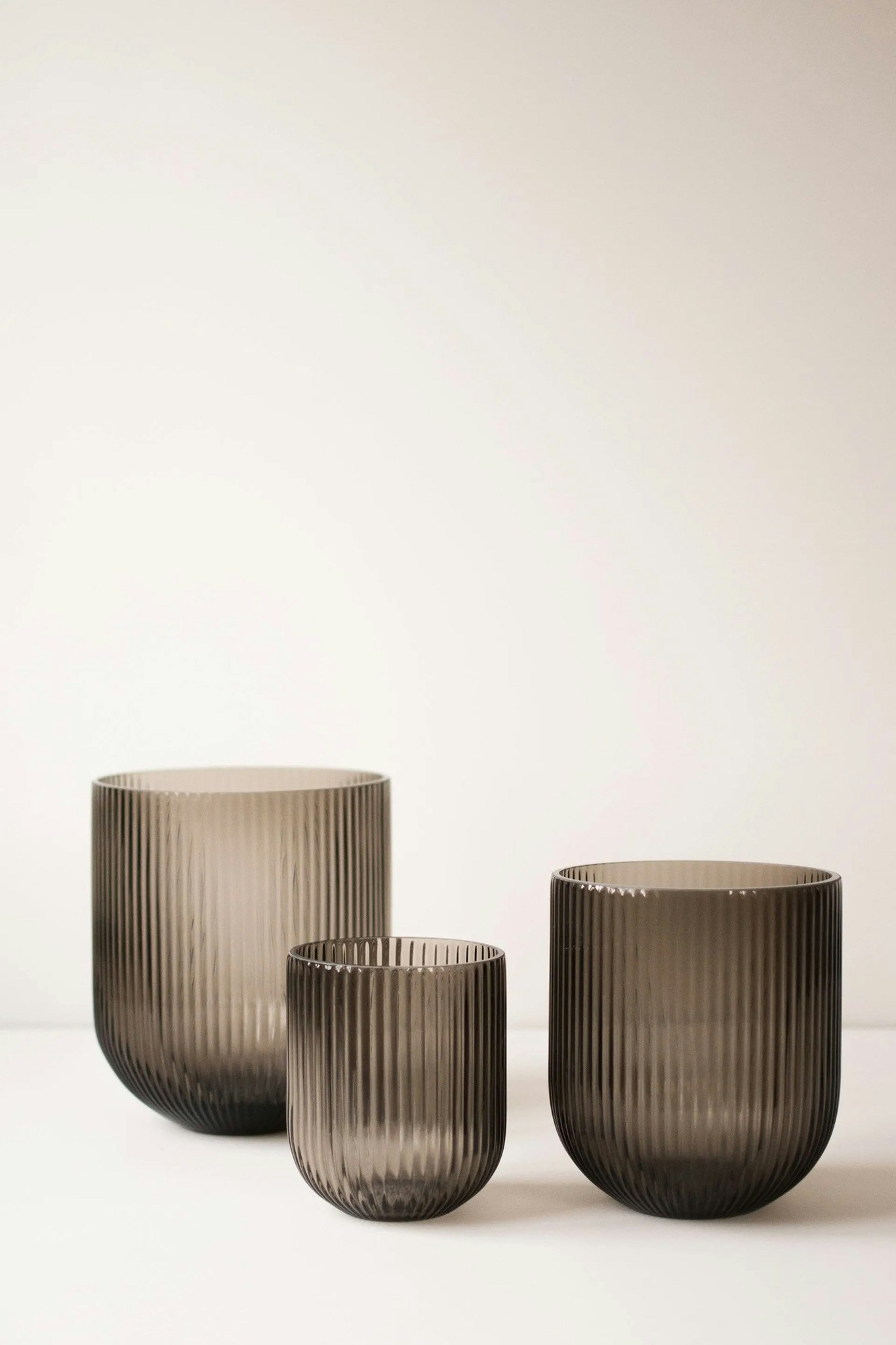 Simple Stripe Vas 14 cm, Brun - DBKD @ RoyalDesign.se