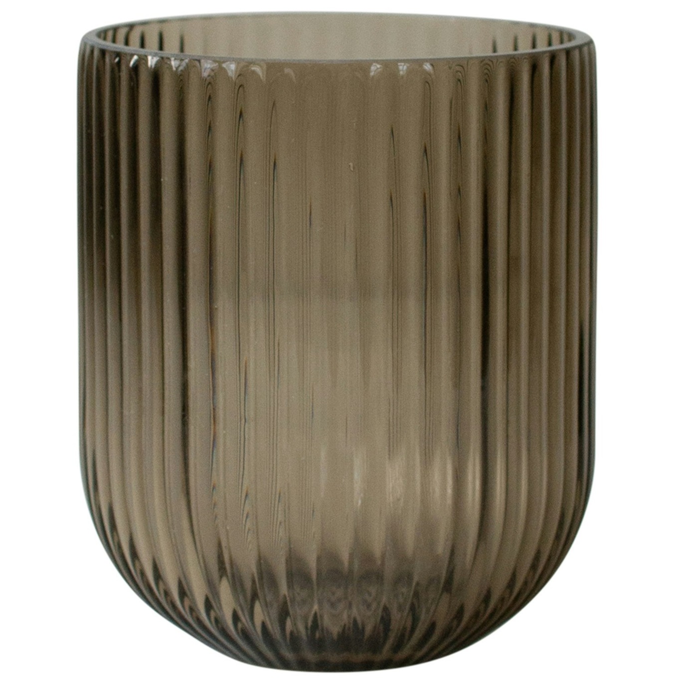 Simple Stripe Vas 14 cm, Brun