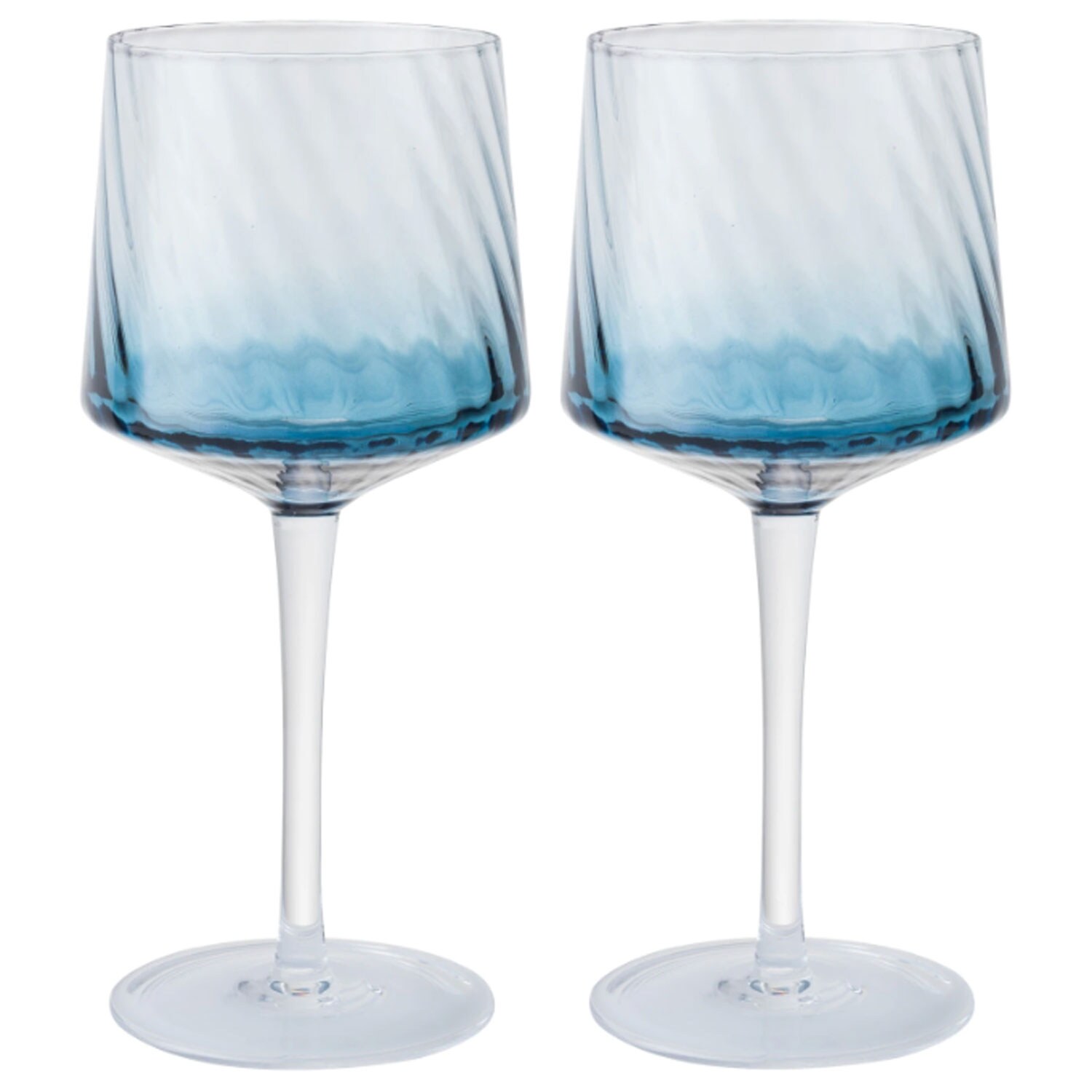 Denby Modern Deco Ginglas 2-pack 50 Cl - Martiniglas & Cocktailglas Munst Glas Blå