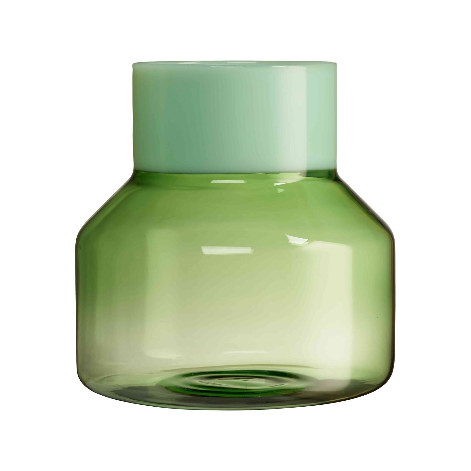 Design Letters Generous Vas 16,5 Cm Milky Green/green - Vaser Glas Grön