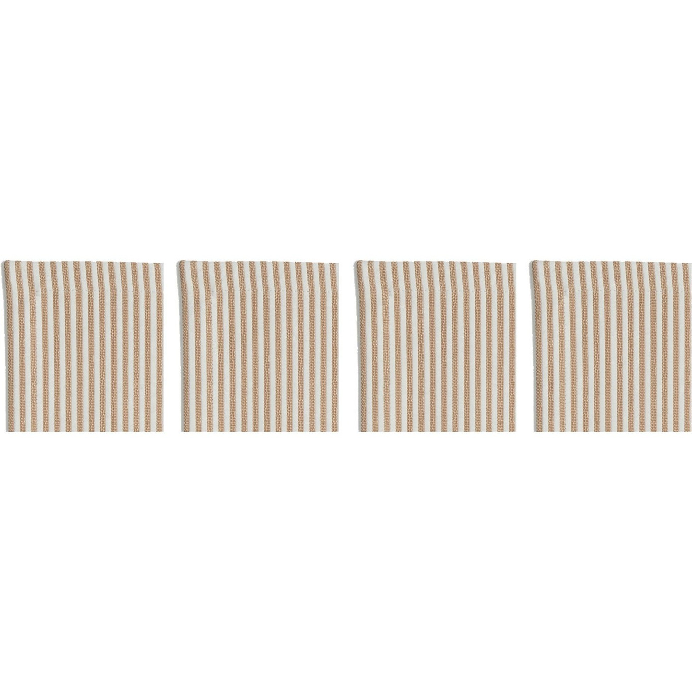 Narrow Stripe Glasunderlägg 10x10 cm 4-pack, Beige