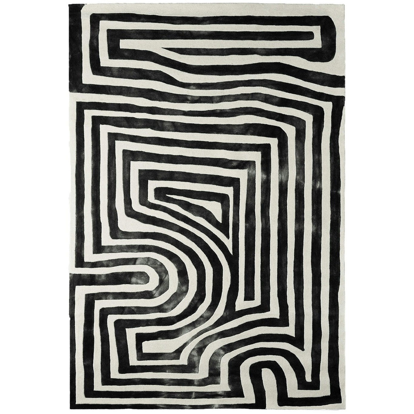Psychadelic Labyrinth Ullmatta 300x400 cm, Charcoal