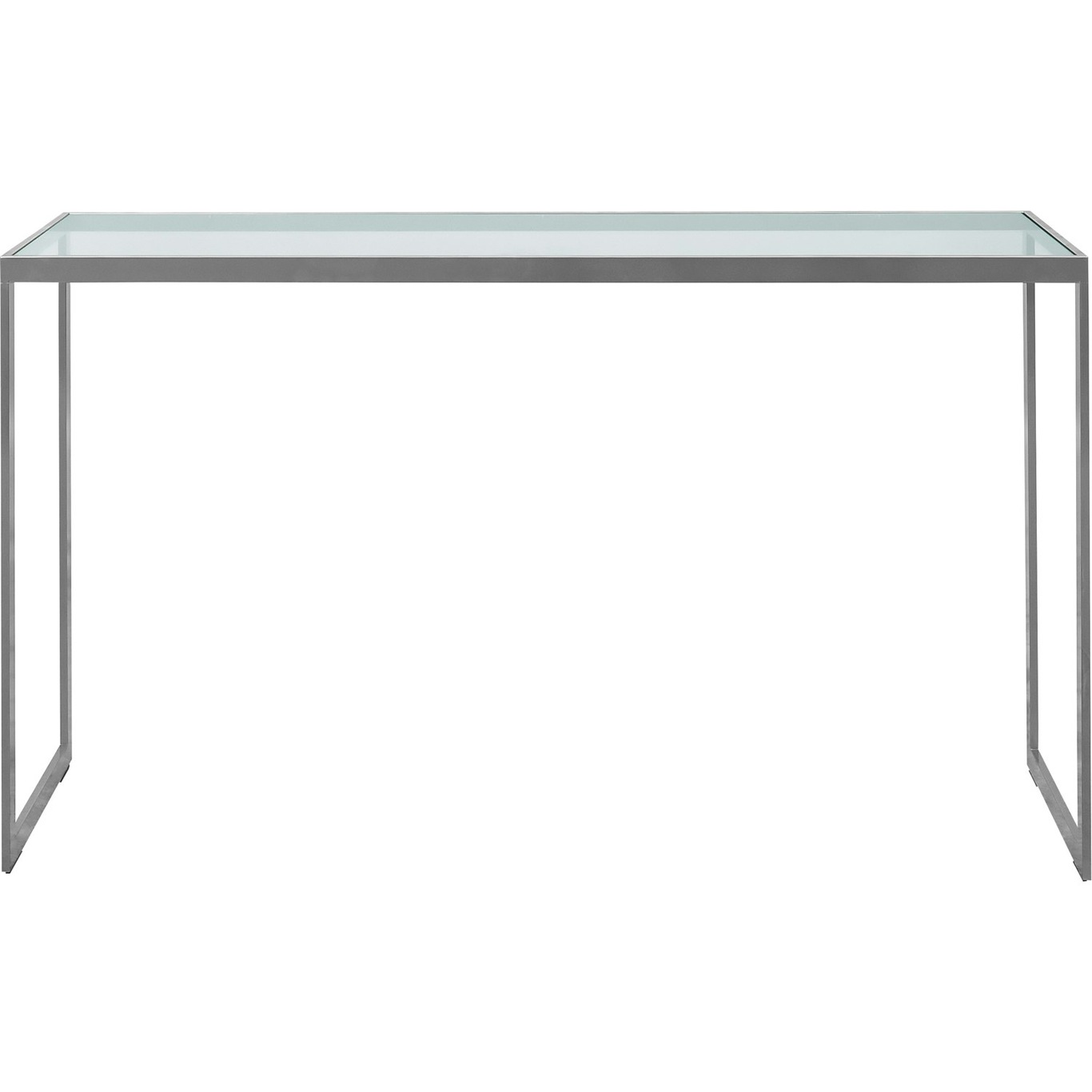 Square Avlastningsbord 122x36x70 cm, Silver Grey/Glas