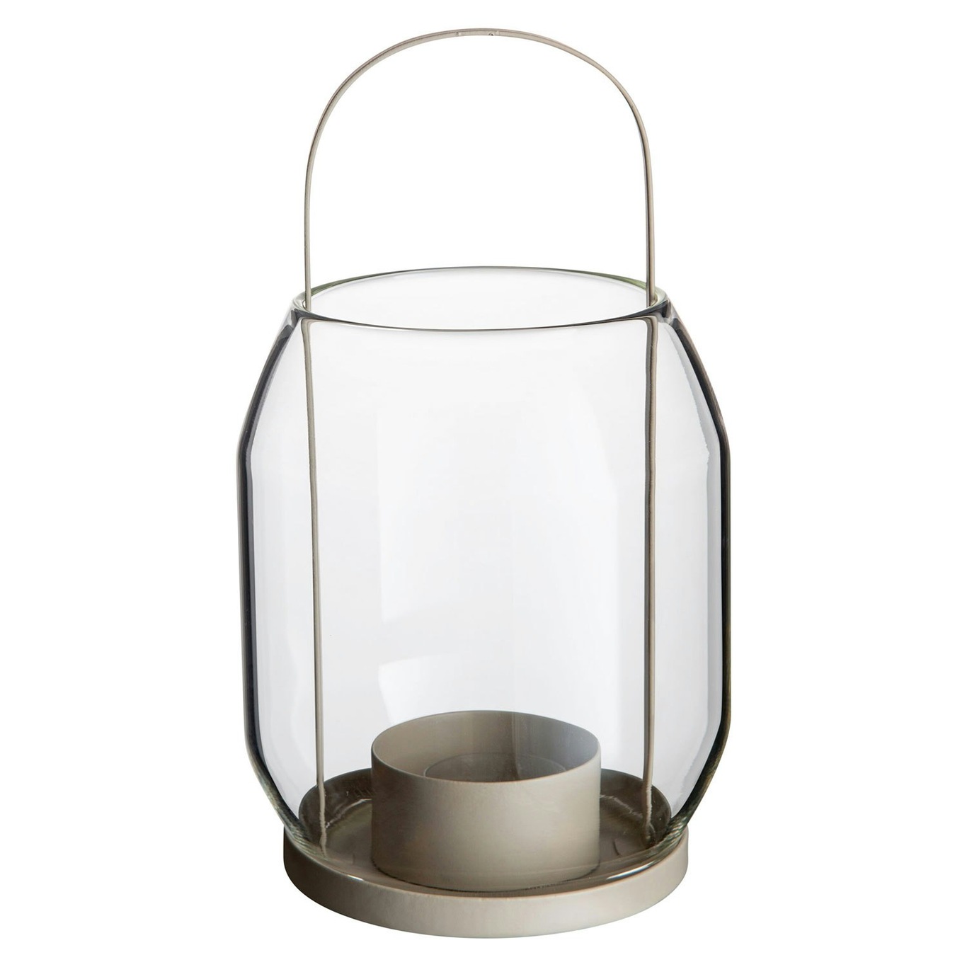 Ljushållare Glas, 22 cm Beige
