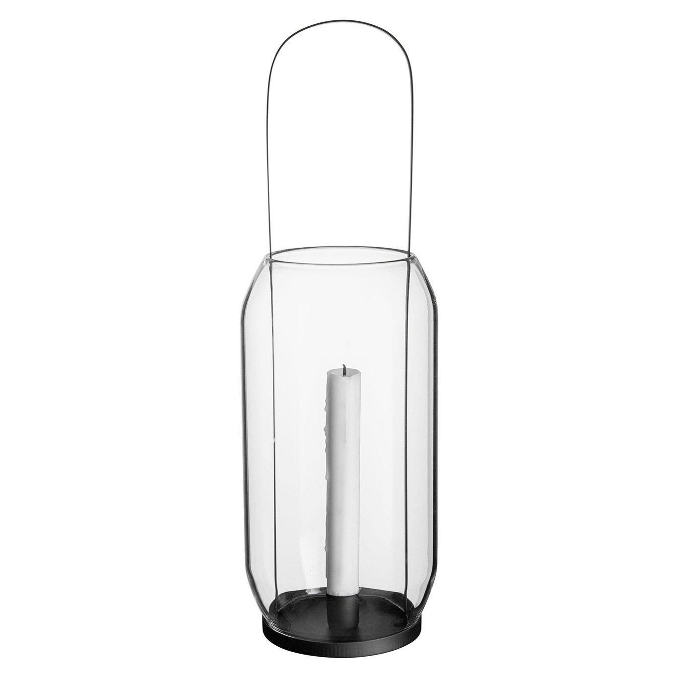 Ljushållare Glas, 40 cm Svart