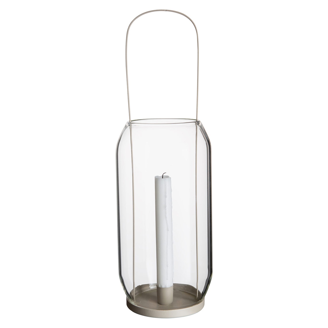 Ljushållare Glas, 40 cm Beige