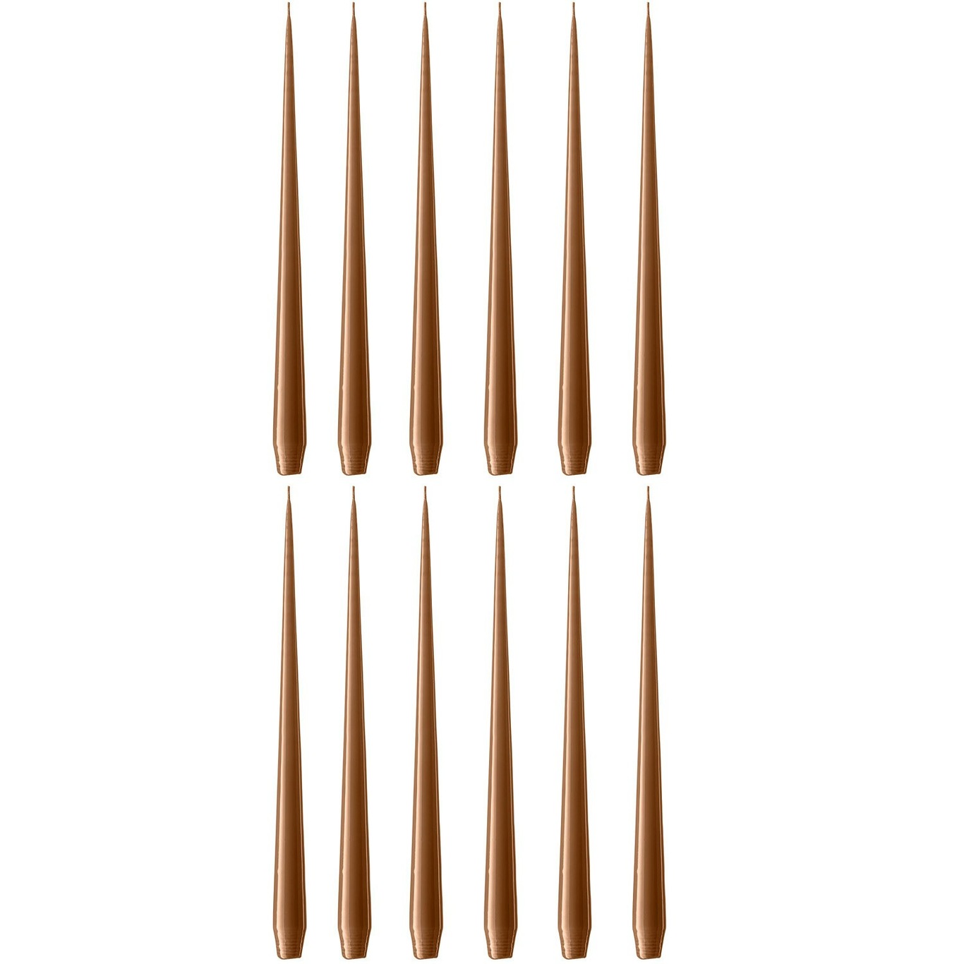 Taper Ljus 32 cm 12-pack Raw Toffee, Lacquer
