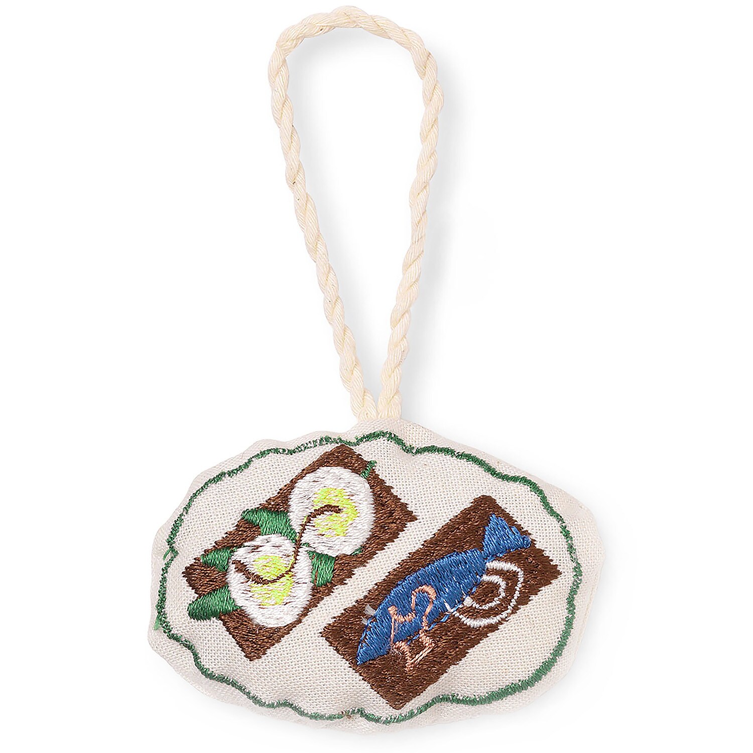 Ferm Living Cph Embroidered Open Sandwich Dekoration - Juldekorationer Bomull Beige