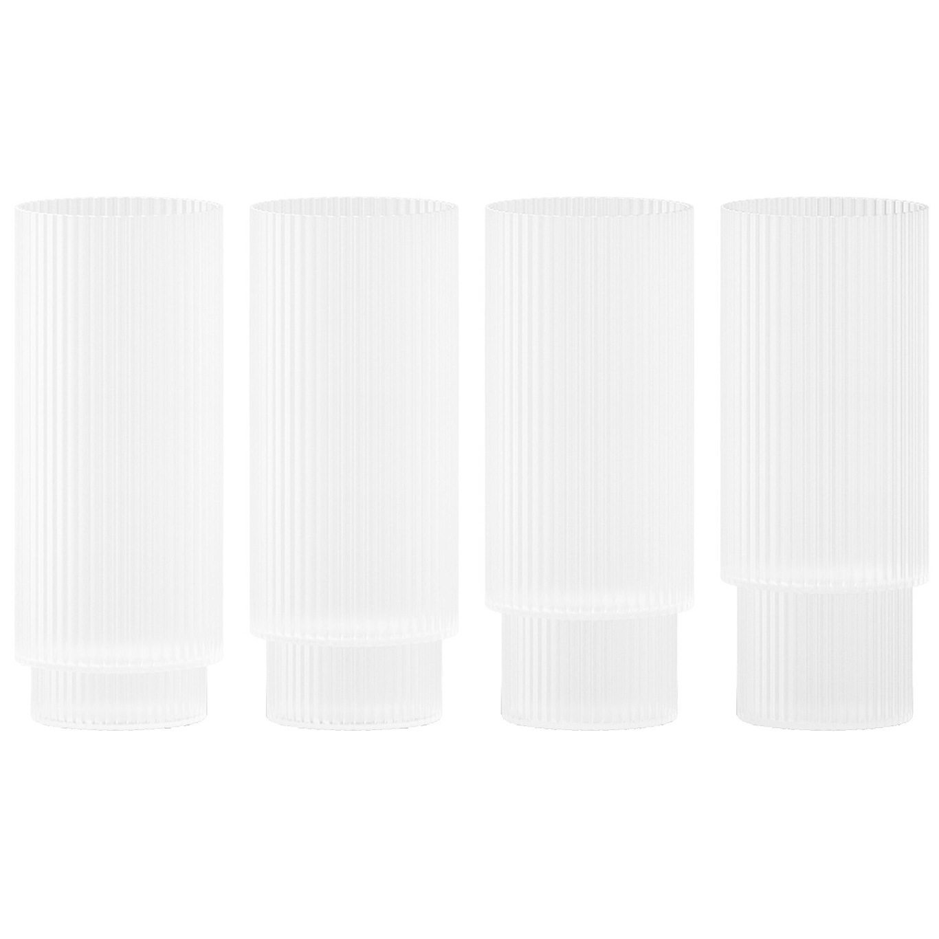 Ripple Longdrinkglas 4-pack, Frosted
