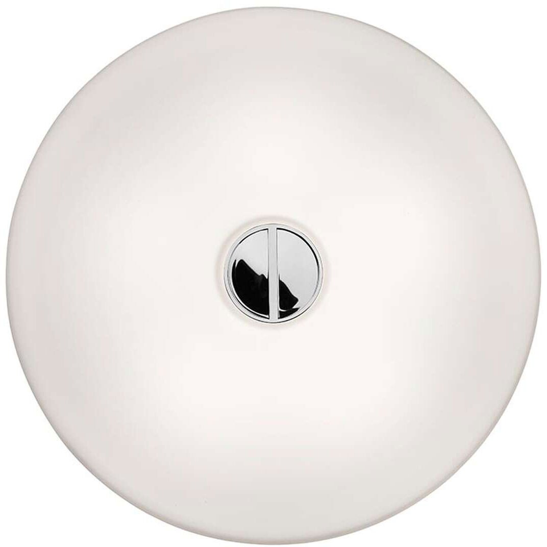 Flos Button Hl Tak/vägglampa - Plafonder Opalglas Vit