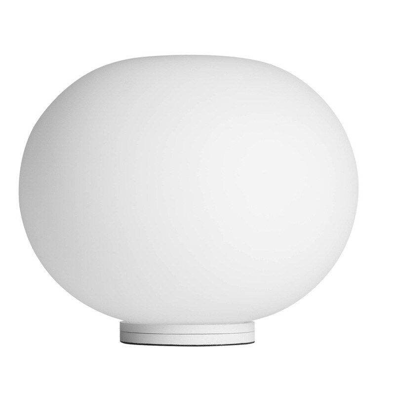 Flos Glo-ball B0 Bordslampa 19 Cm On/off Switch - Bordslampor Aluminium Vit