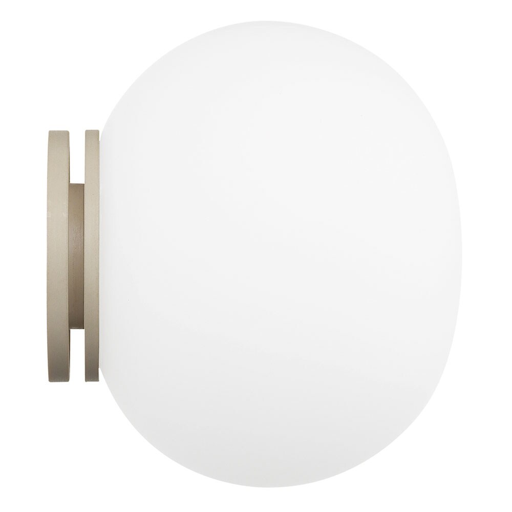 Flos Mini Glo-ball Cw Vägg-/taklampa Spegel - Plafonder Glas Vit