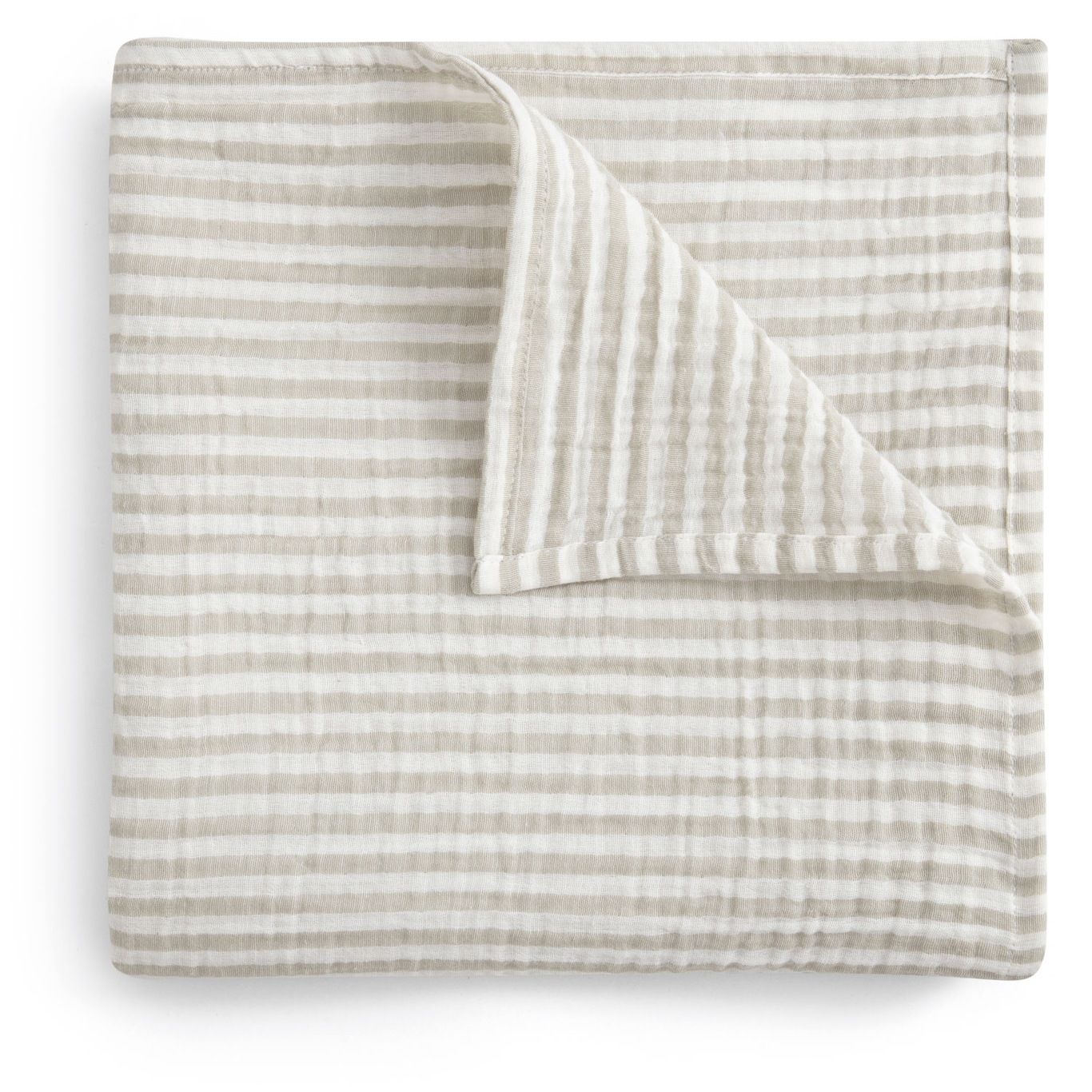 Stripe Anjou Babyfilt Muslin, 110x110 cm