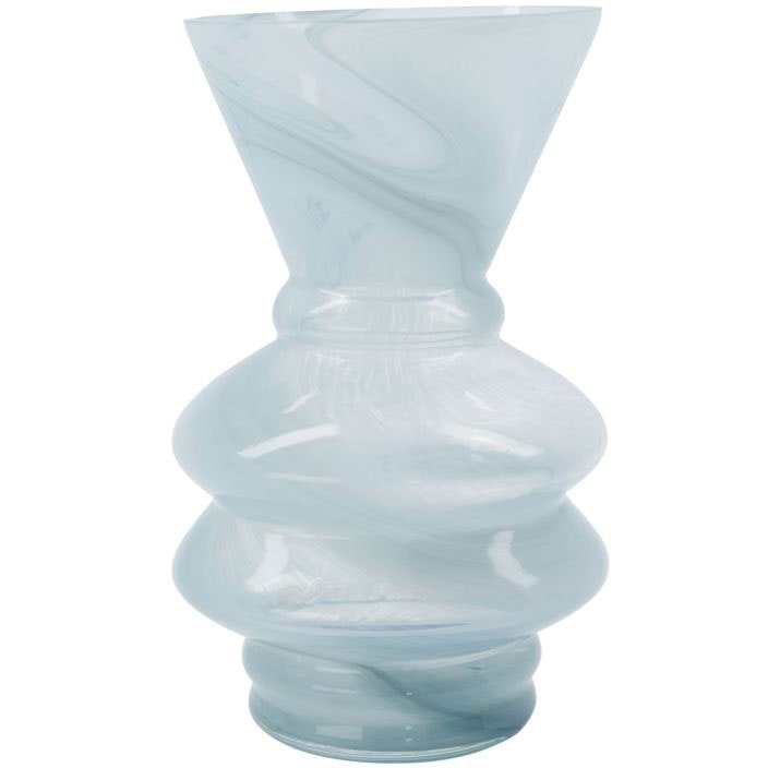 Viel Vas Munblåst Glas 16x25 cm, Blå