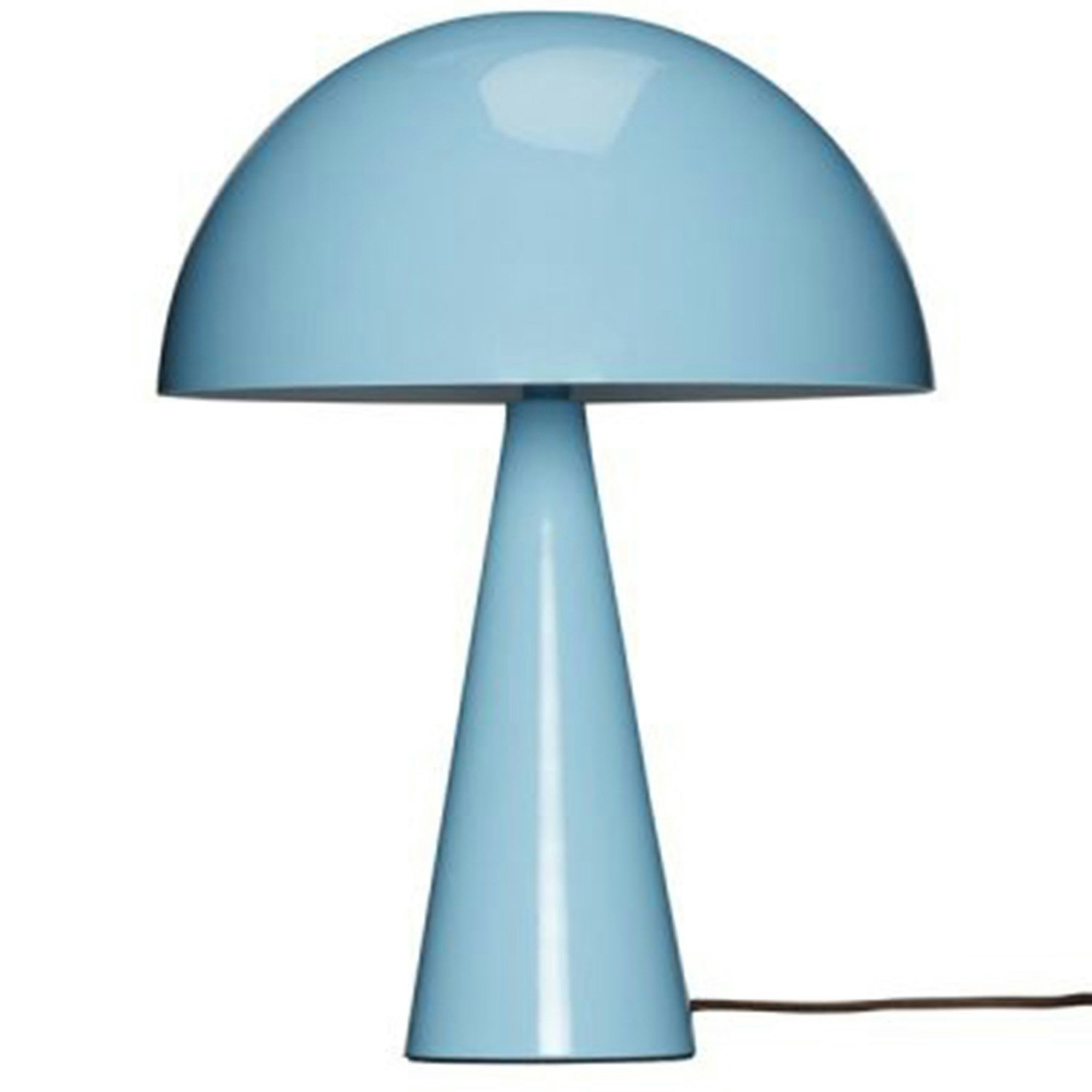 Mush Mini Bordslampa, Ljusblå/Brun