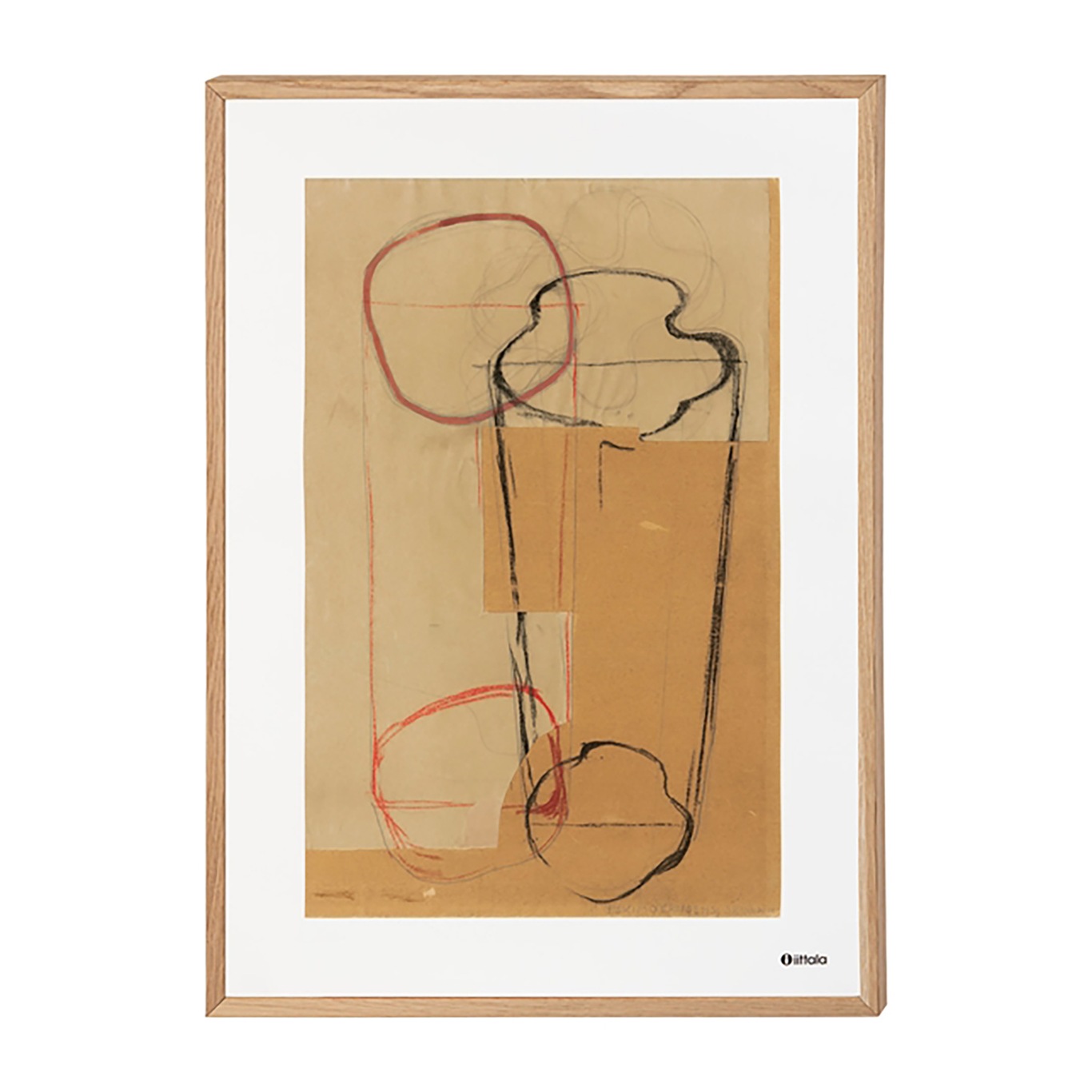 Alvar Aalto Art Poster 50x70 cm, Sketch Brown