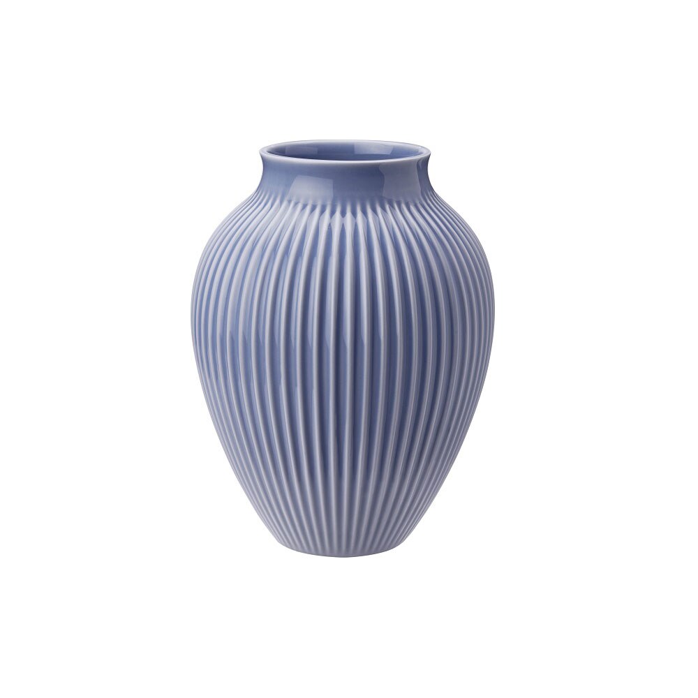 Knabstrup Keramik Vas Räfflad Lavendelblå 27 Cm - Vaser Keramik