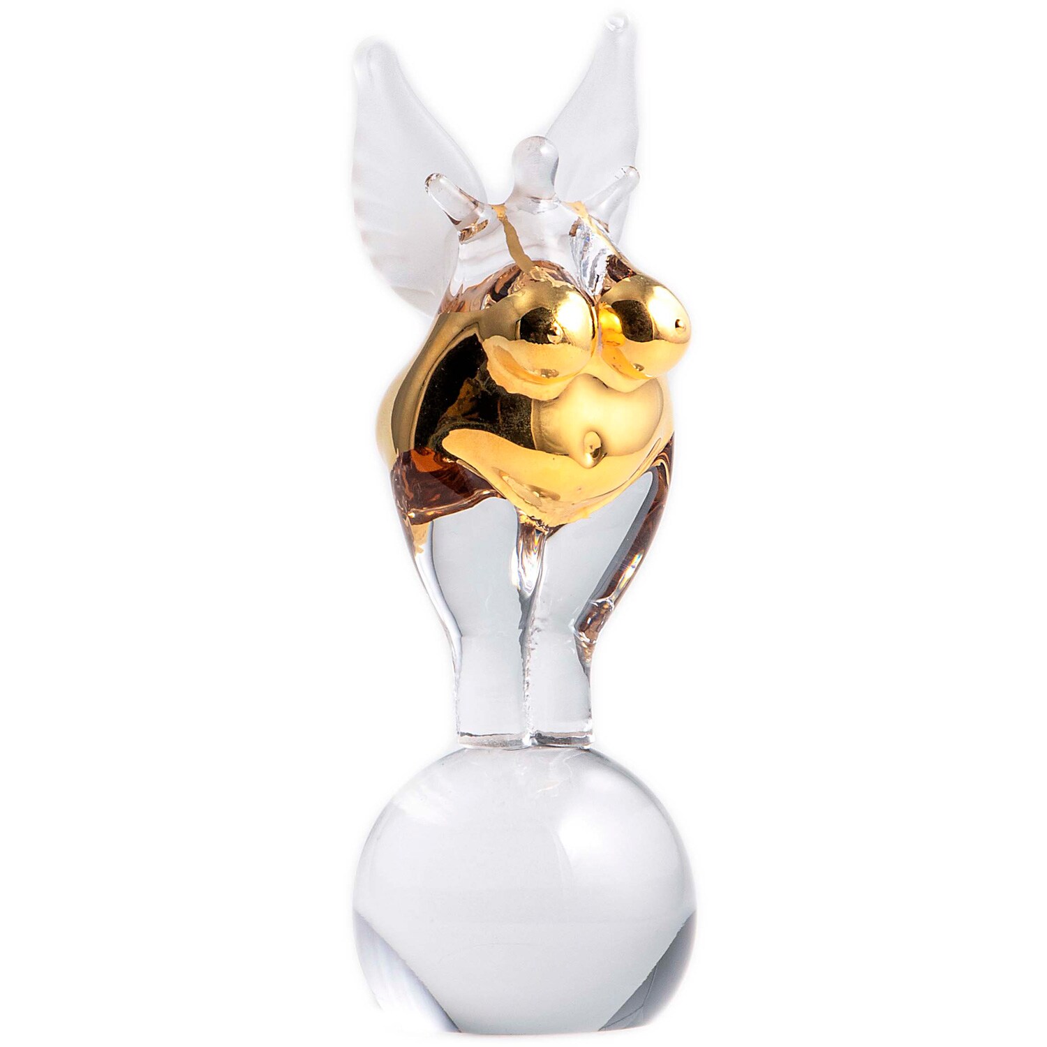Kosta Boda Golden Angel Konstglas – 2021 - Konstglas Munblåst Glas Klar