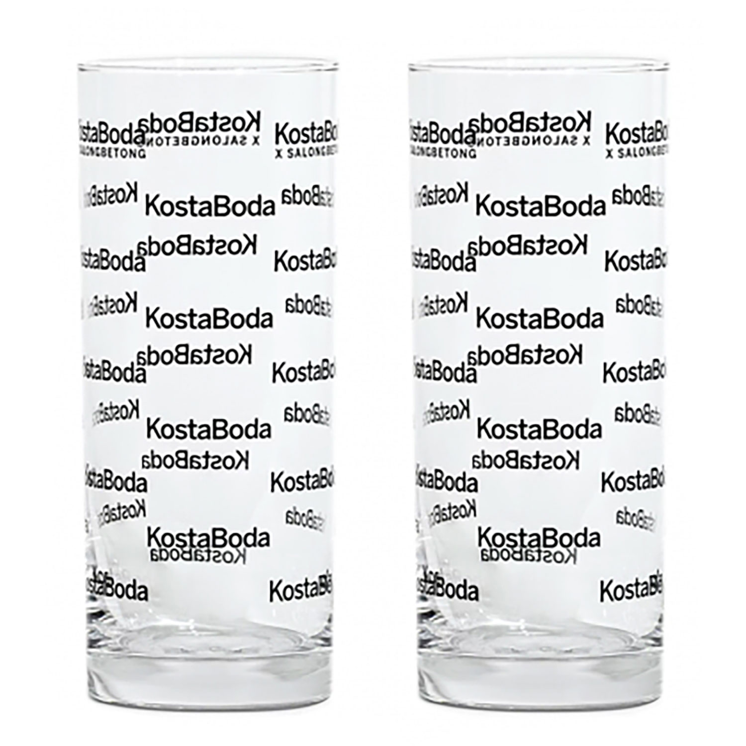 Kosta Boda Salong Betong Highball 33 Cl 2-pack - Highballglas & Longdrinkglas Glas Svart