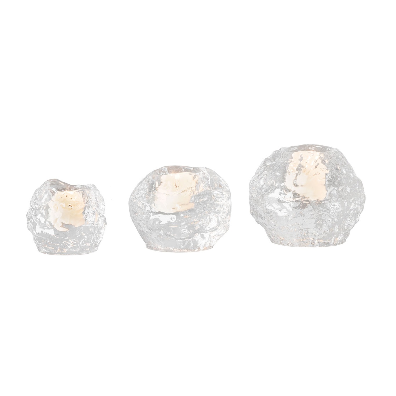 Snowball Ljuslykta 3-Pack, Kristall