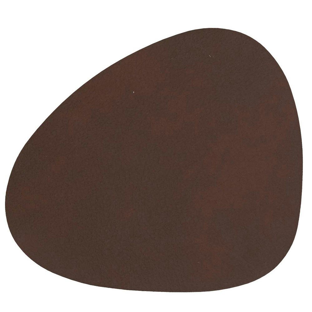 Curve Glasunderlägg Nupo 11x13 cm, Mörkbrun