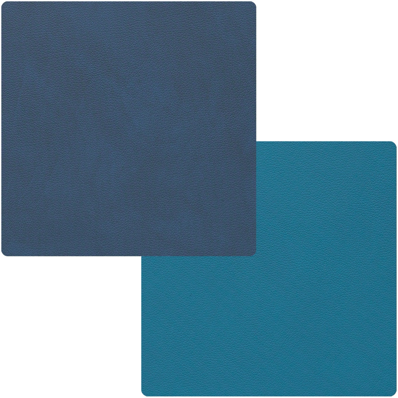 Square Vändbart Glasunderlägg 10x10 cm, Midnight Blue/Petrol