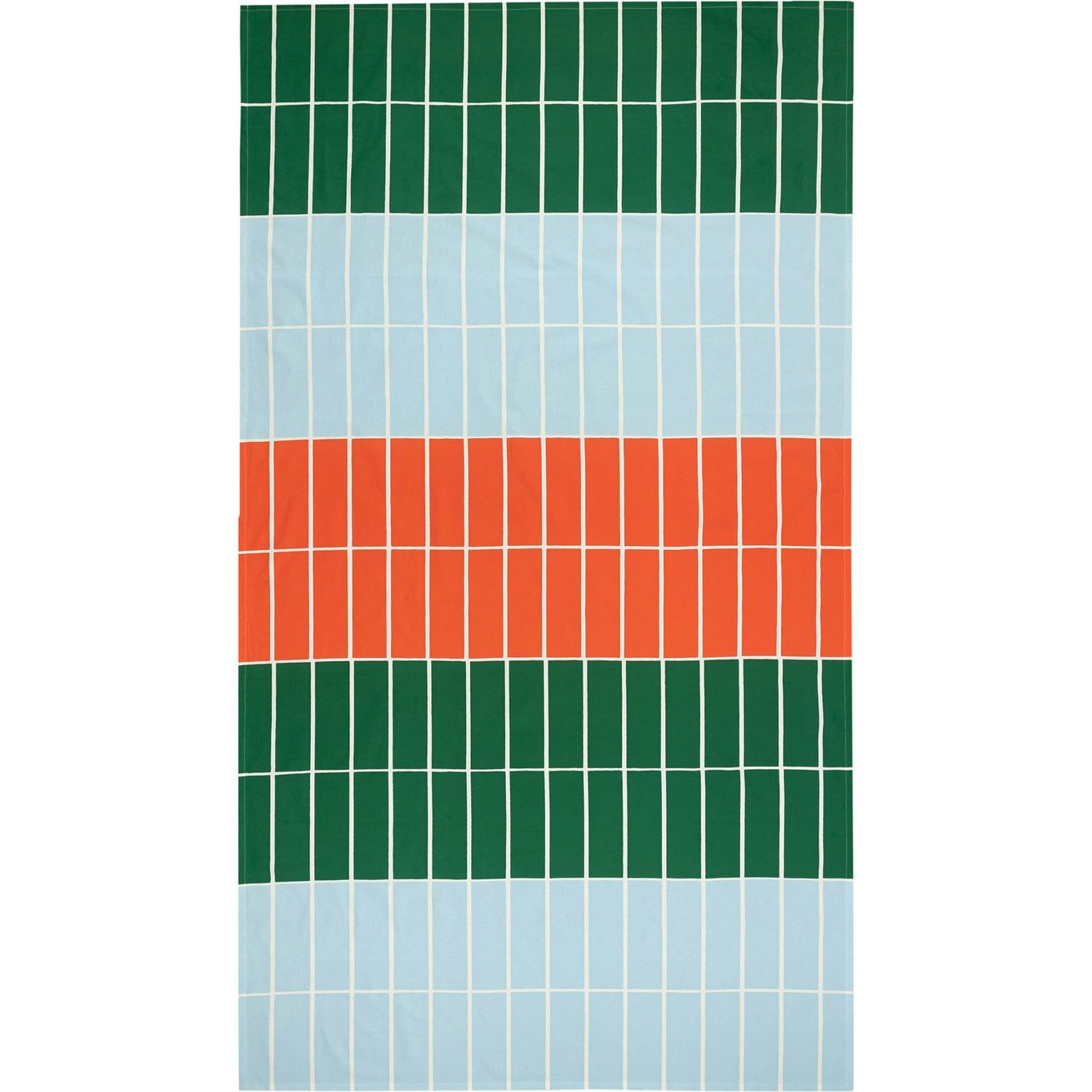 Tiiliskivi Bordsduk 135x245 cm, Orange / Ljusblå / Grön