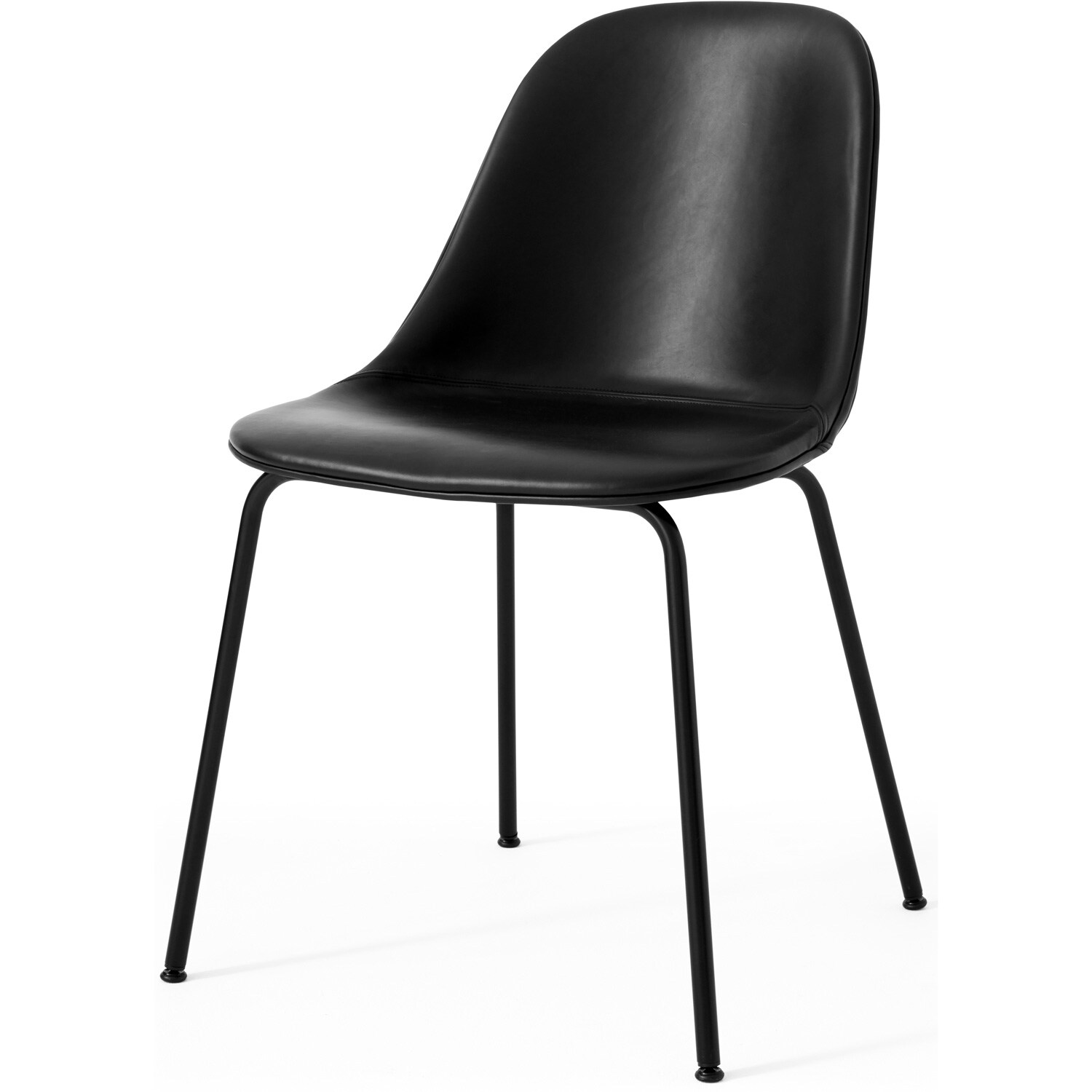 Audo Copenhagen Harbour Chair Black Leather - Stolar Stål Svart