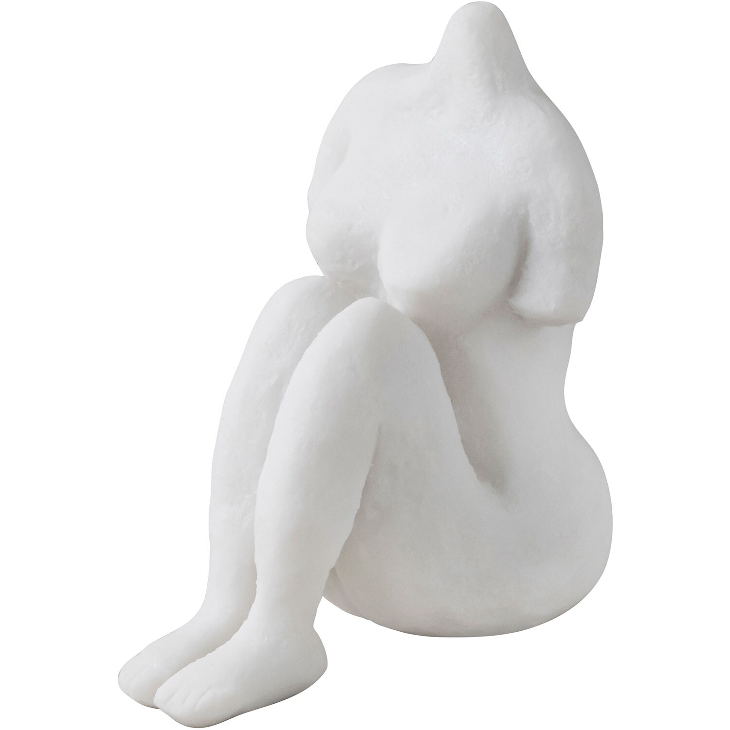 Mette Ditmer Art Piece Sitting Woman Dekoration Vit - Skulpturer Stenharts Off-White