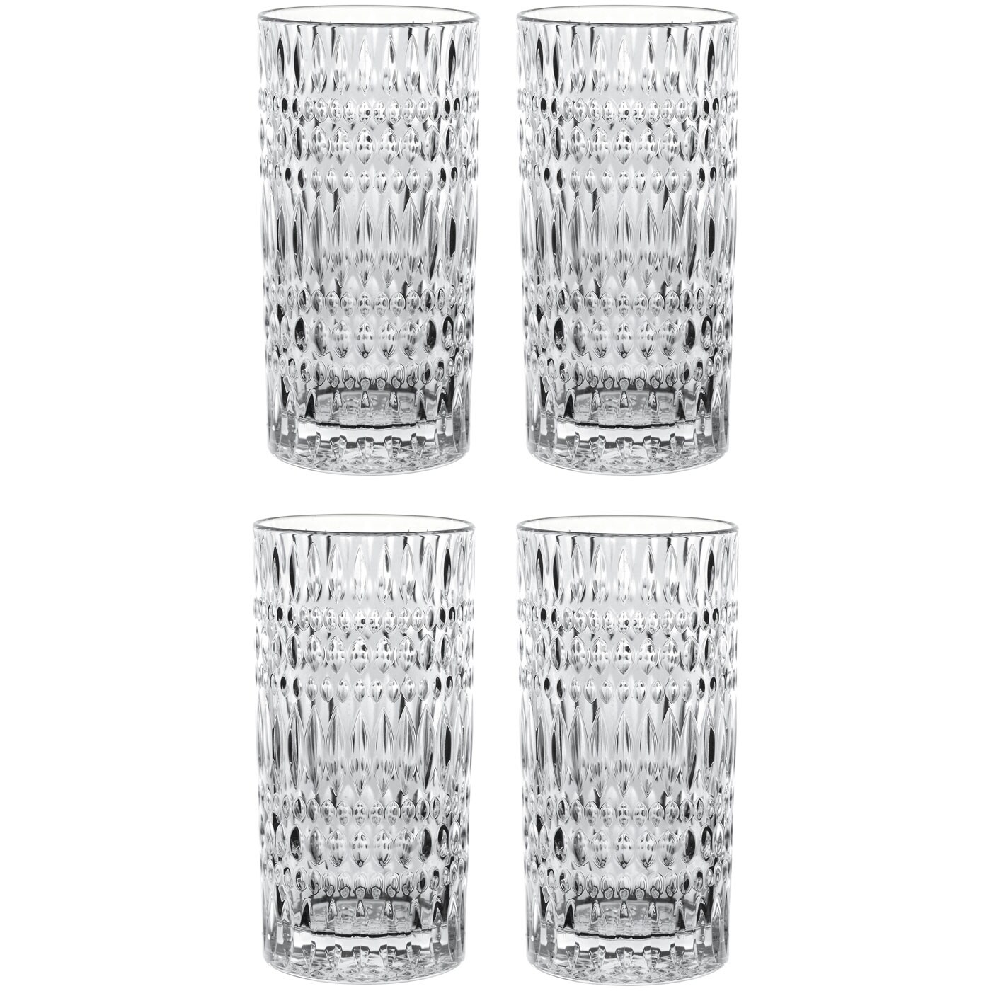 Nachtmann Ethno Longdrinkglas 4-pack 43 Cl - Highballglas & Longdrinkglas Kristallglas Klar