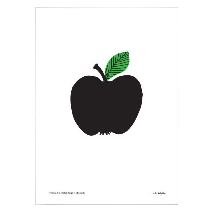 Black Apple Poster 50x70 cm