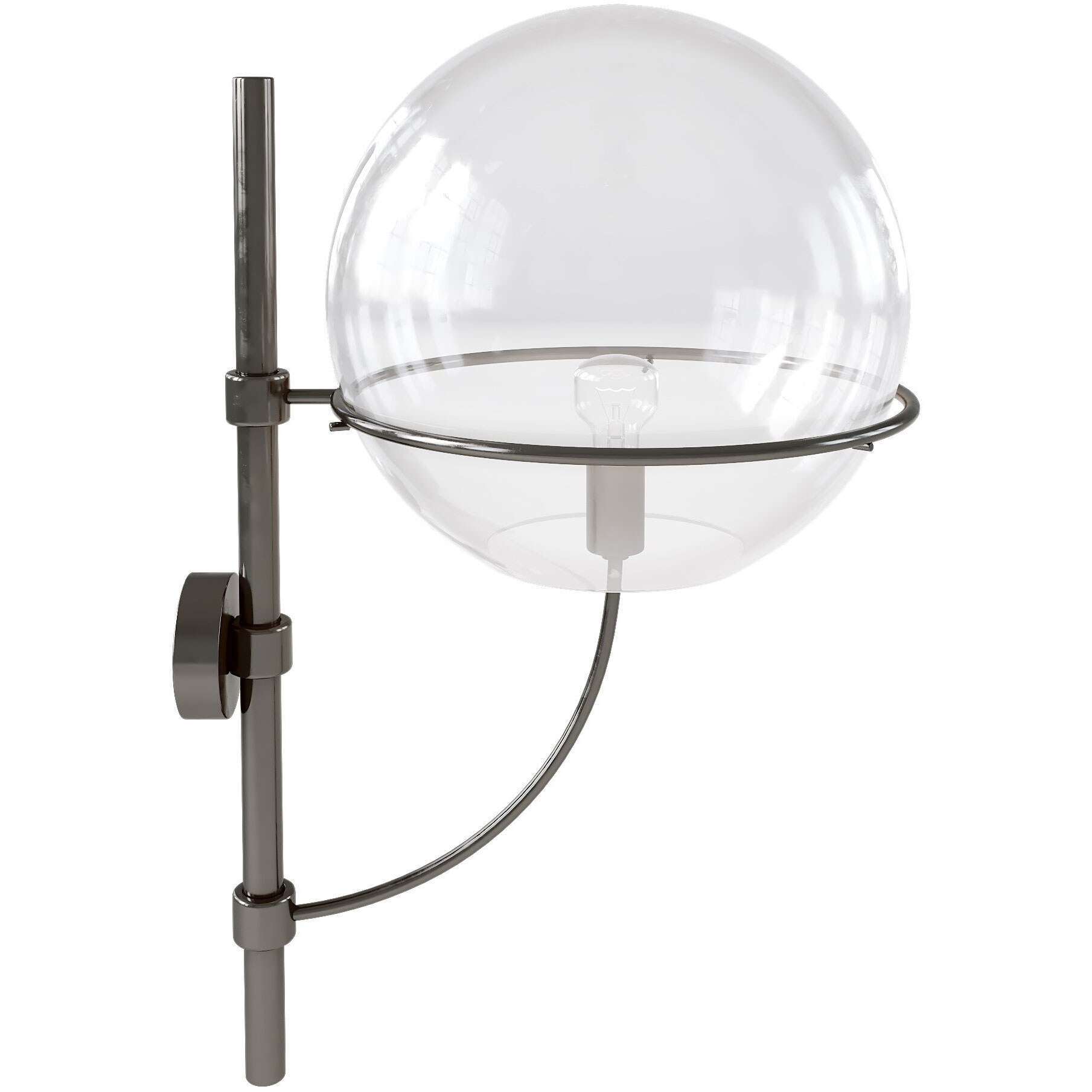 Oluce Lyndon 160 Vägglampa - Fasadlampor Metall Transparent