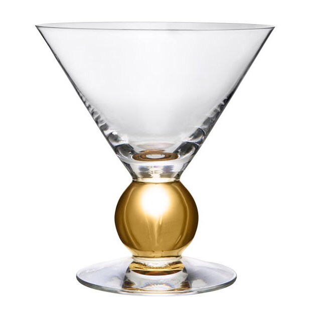 Orrefors Nobel Martini/champagneglas 23 Cl - Champagneglas Munblåst Glas Guld
