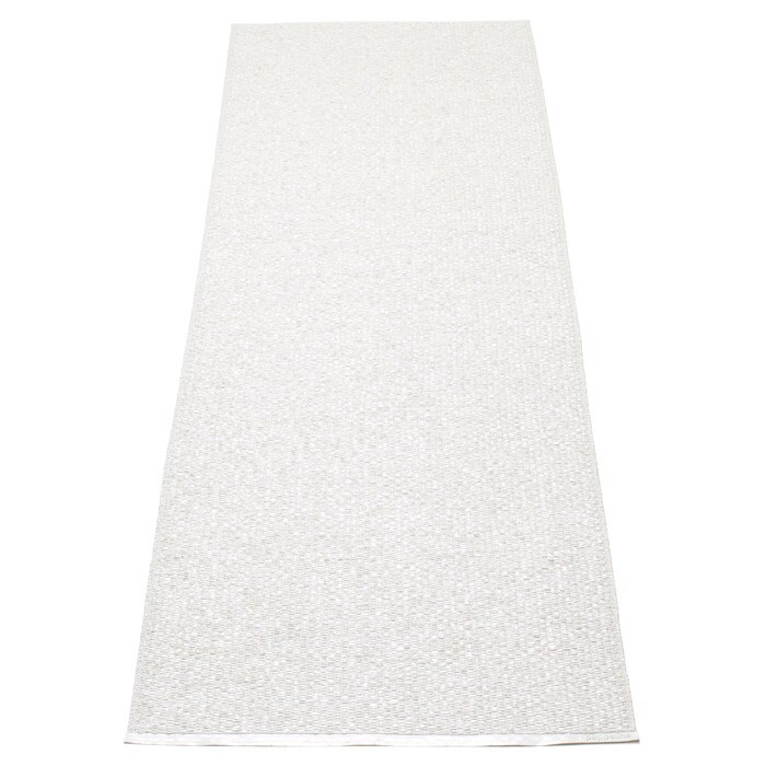 Pappelina Svea Matta White Metallic/white 70x400 Cm - Enfärgade mattor Polyester Vit